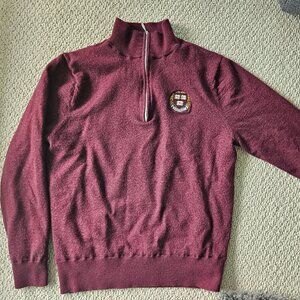 The Harvard Shop 100% Lambswool Quarter-Zip Sweater